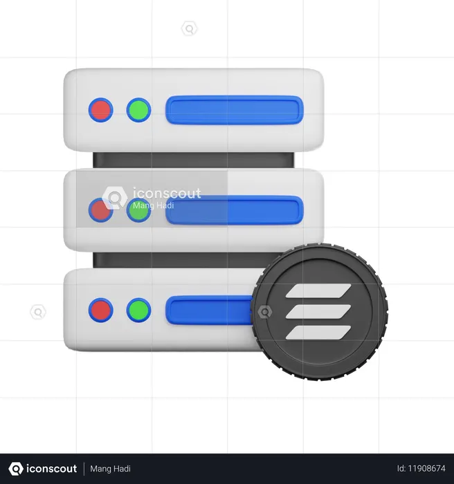 Solana-Server  3D Icon