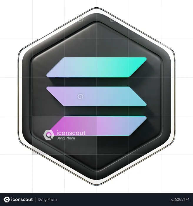 Solana (SOL) Badge  3D Icon