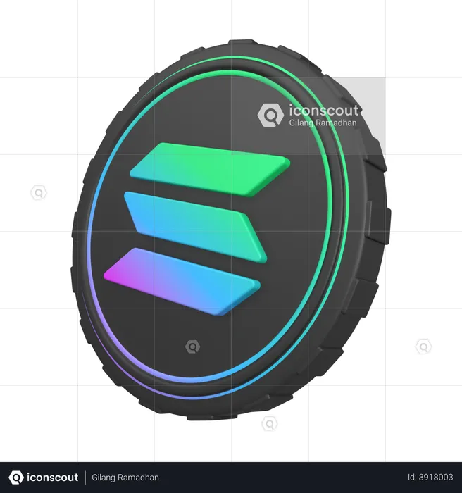 Moeda solana sol  3D Illustration