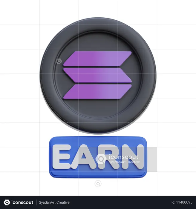 Solana verdienen  3D Icon