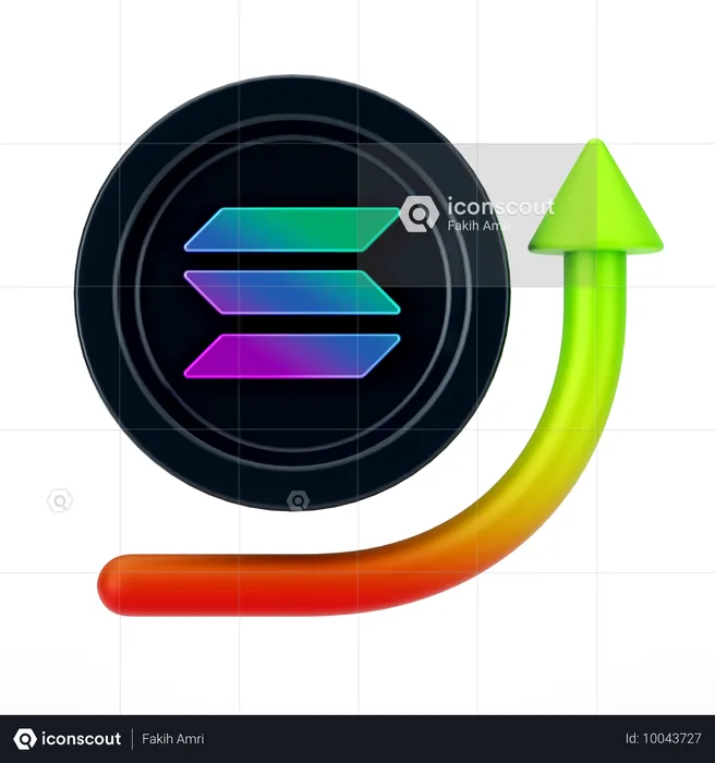 Solana-Wachstum  3D Icon