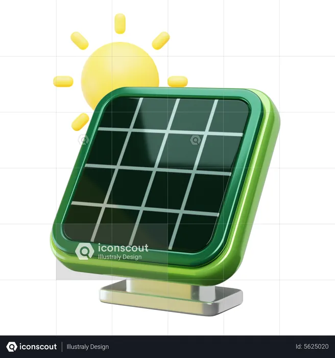 Solar Cell  3D Icon