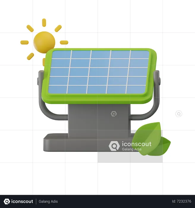 Solar Cell  3D Icon