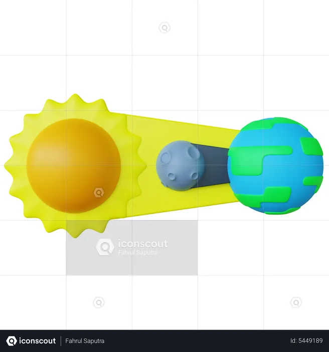 Solar Eclipse  3D Icon