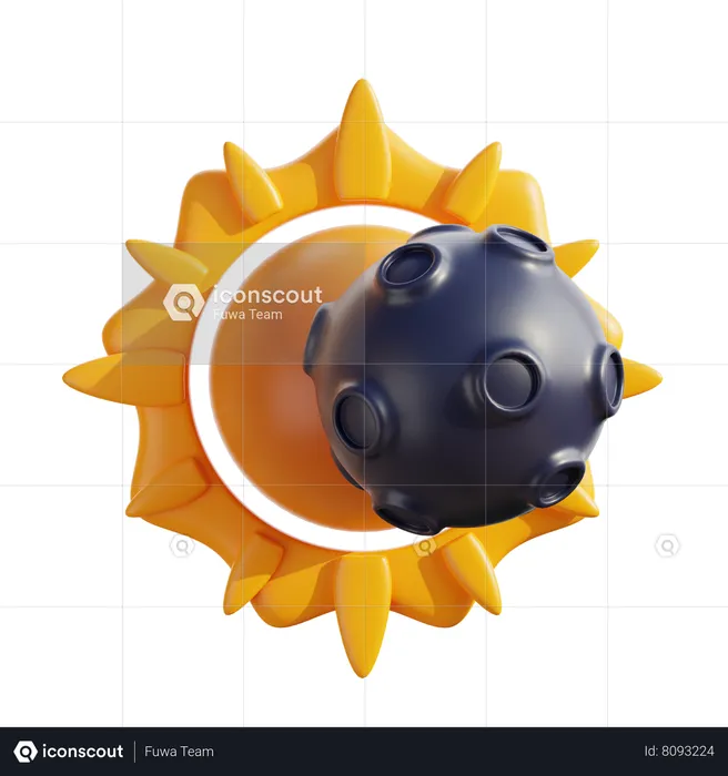 Solar Eclipse  3D Icon