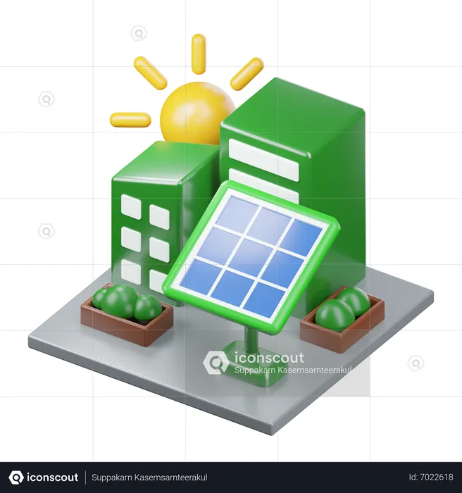 Solar energy  3D Icon