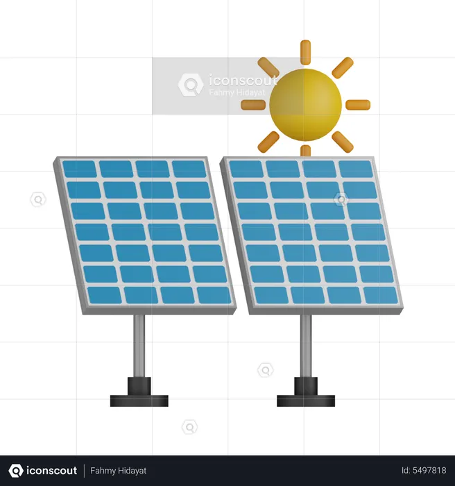 Solar Energy  3D Icon