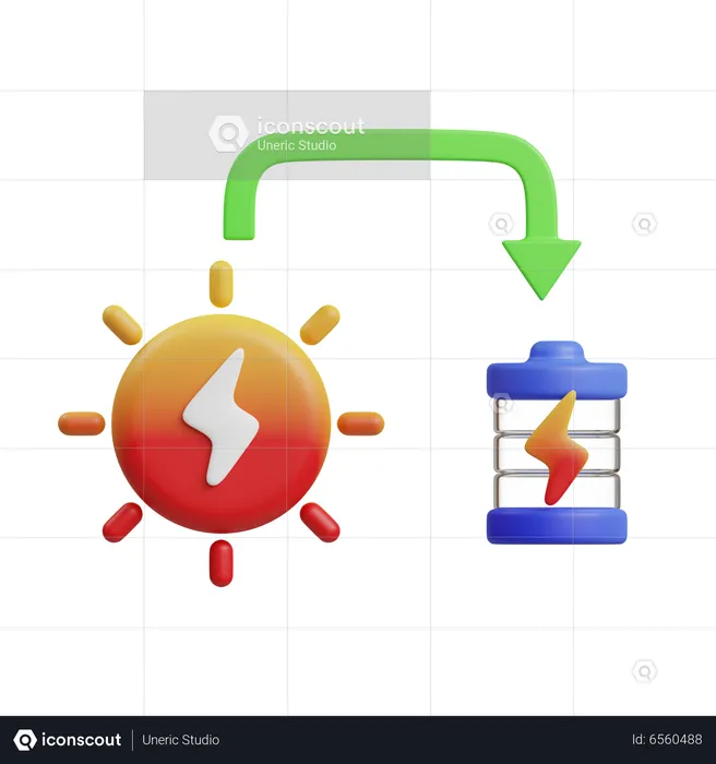 Solar Energy  3D Icon