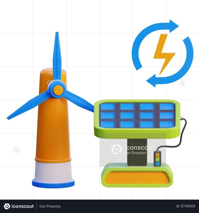 Solar Energy  3D Icon