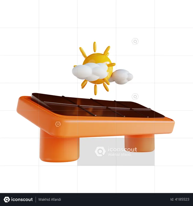 Solar energy  3D Illustration