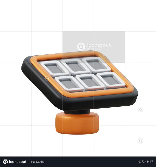 Solar Panel  3D Icon