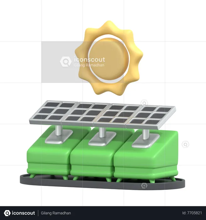 Solar Panel  3D Icon