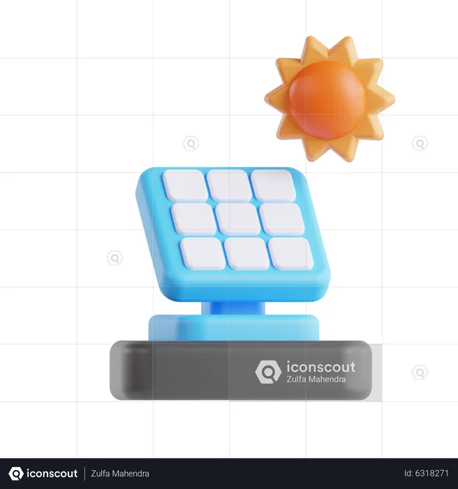 Solar Panel  3D Icon