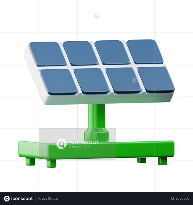 Solar Panel  3D Icon