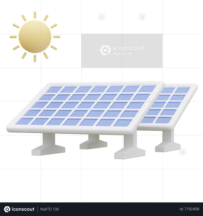 Solar Panel  3D Icon