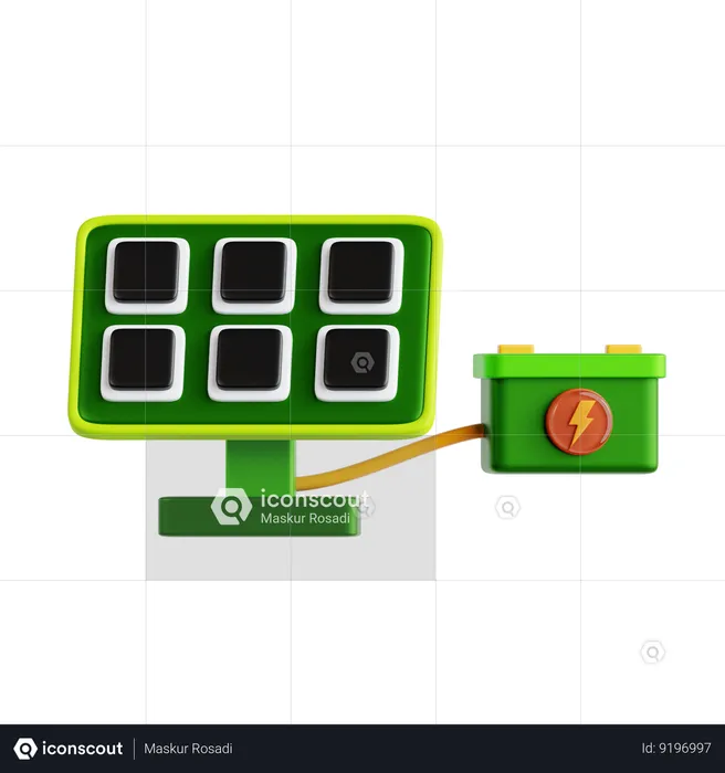 Solar Panel  3D Icon