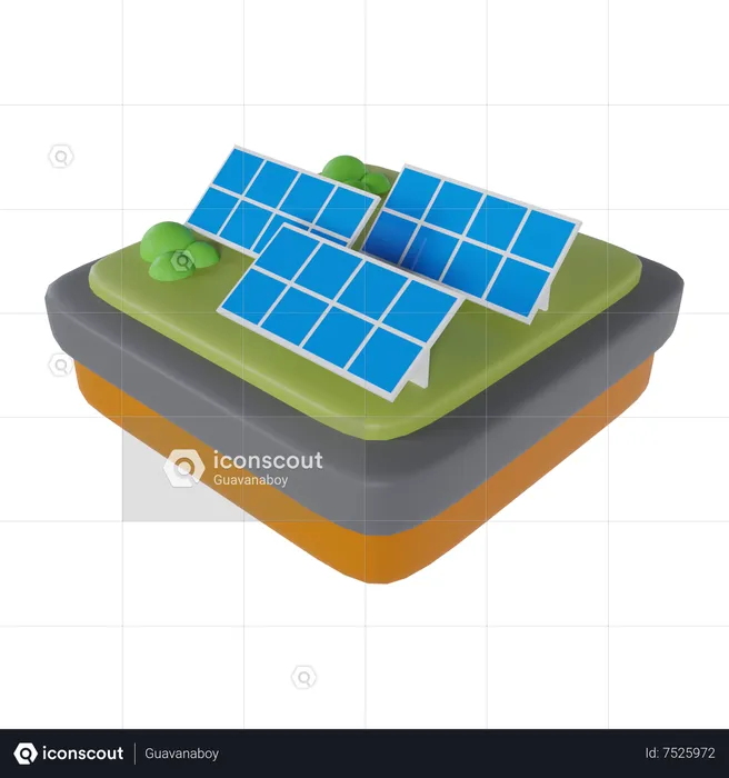 Solar Panel  3D Icon