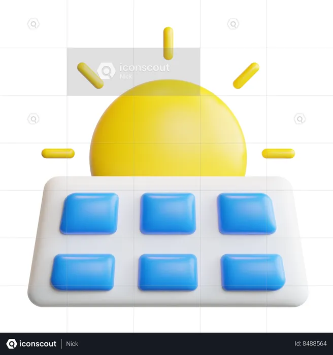 Solar panel  3D Icon