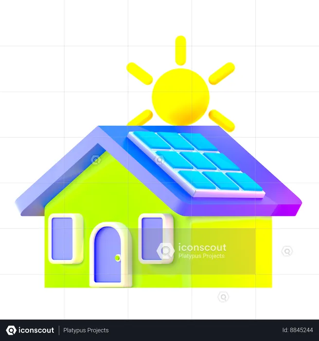 Solar Panel  3D Icon