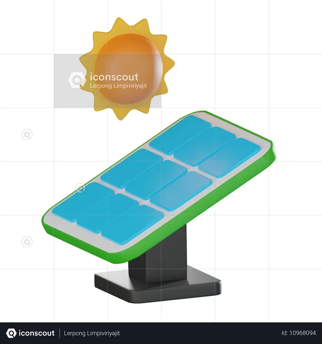 Solar Panel  3D Icon