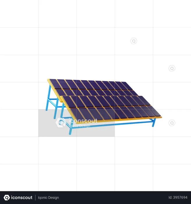 Solar panel  3D Illustration