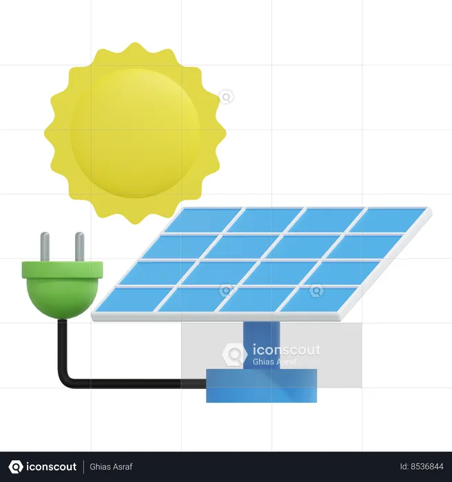 Solar Panel Energy  3D Icon