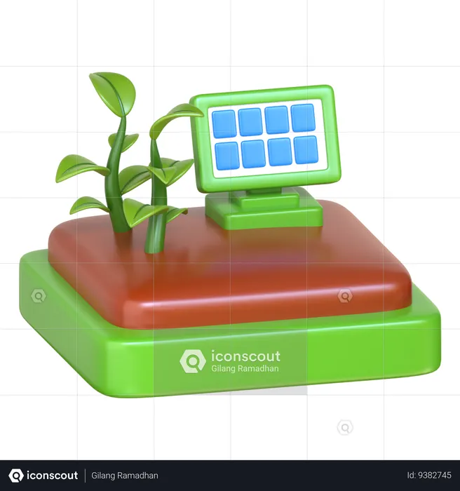 Solar Panel Farm  3D Icon