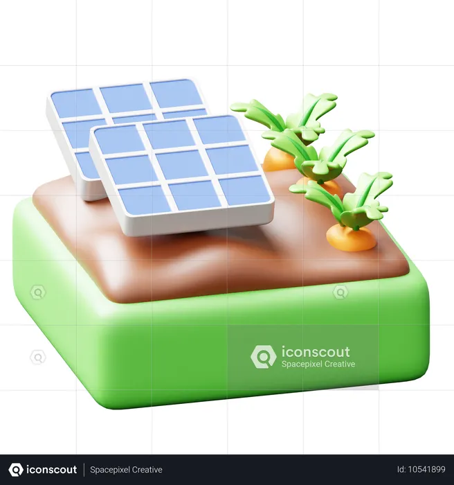 Solar Panel Farm  3D Icon