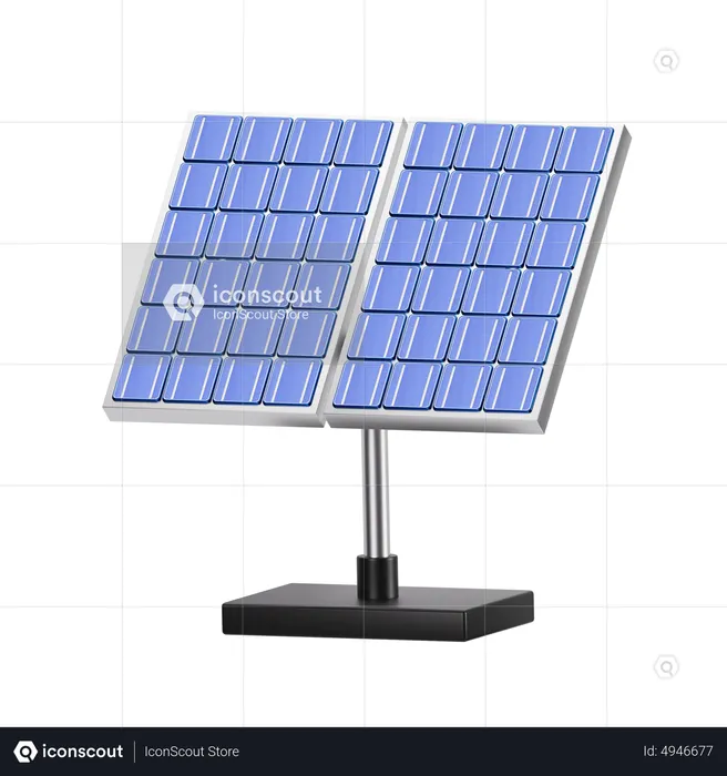 Solar Panel System  3D Icon