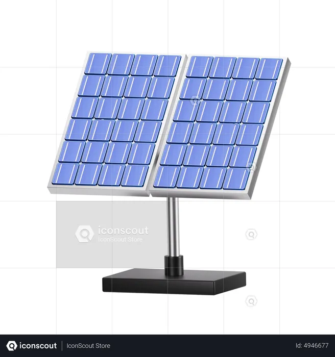 Solar Panel System  3D Icon