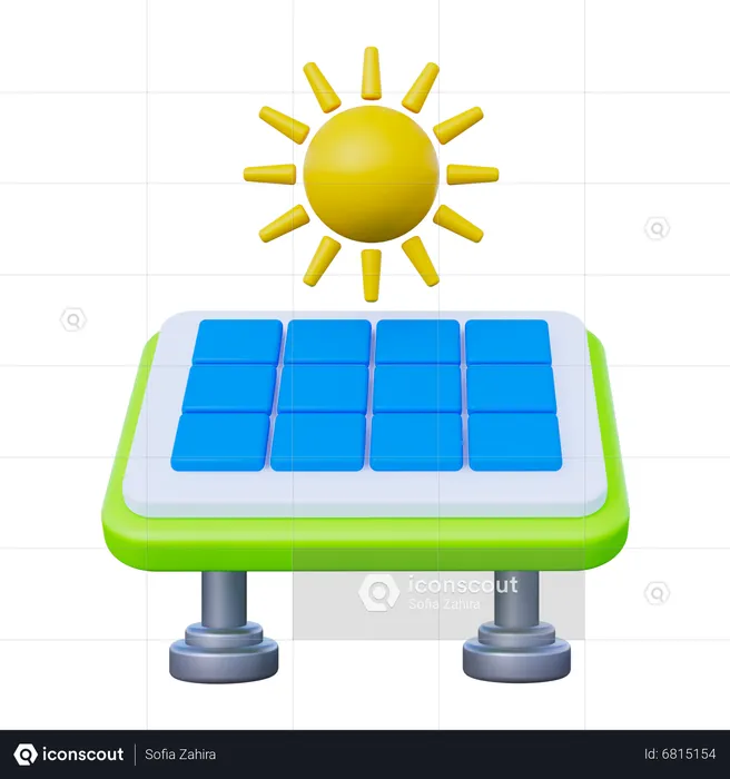 Solar Power  3D Icon