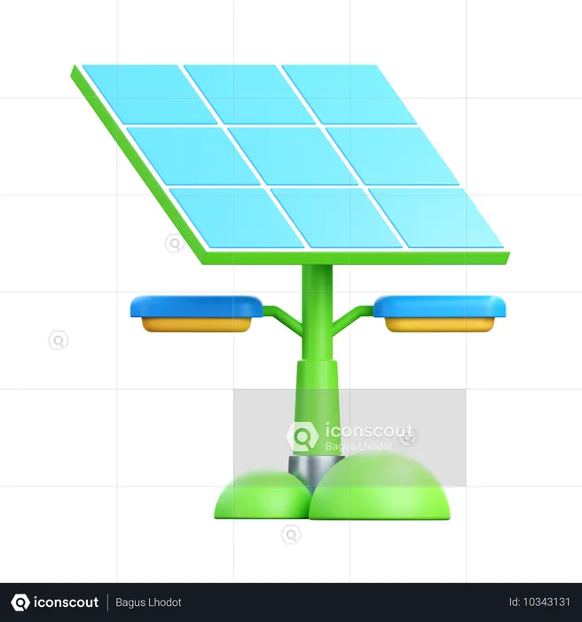 Solar-Straßenlaterne  3D Icon