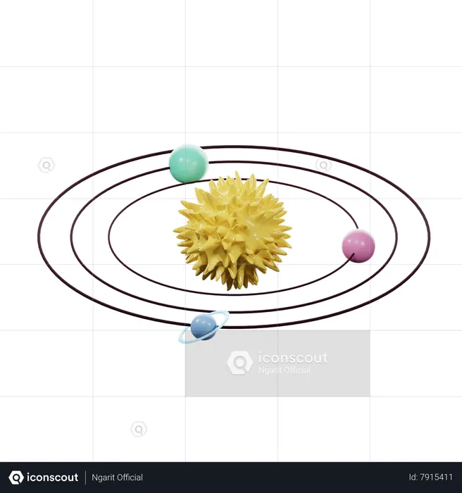 Solar System  3D Icon