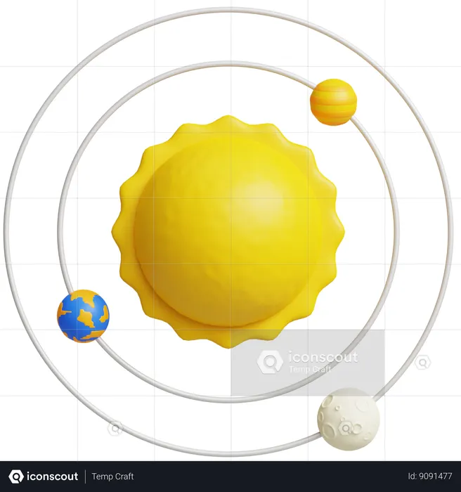 Solar System  3D Icon