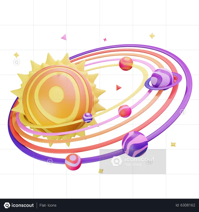 Solar System  3D Icon