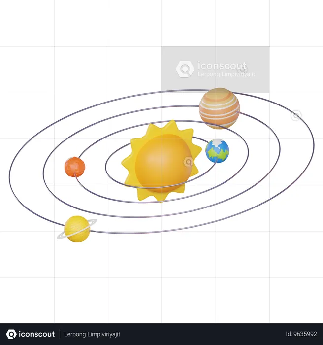 Solar System  3D Icon