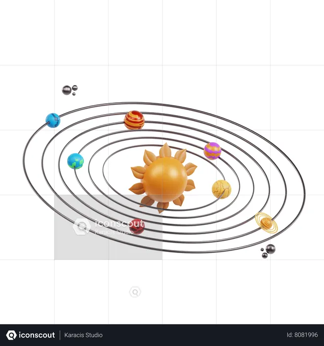 Solar System  3D Icon