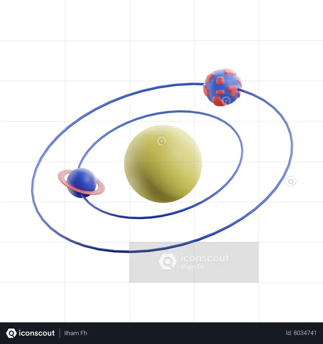 Solar System  3D Icon