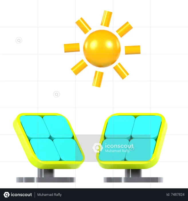 Sonnenkollektor  3D Icon