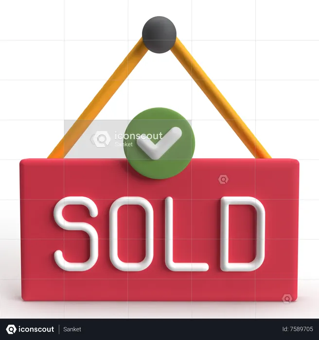 Sold  3D Icon