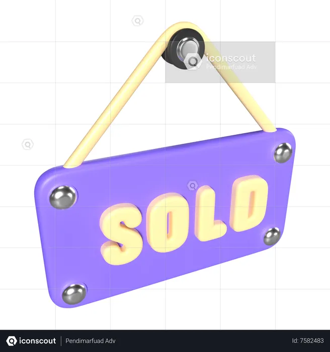 Sold  3D Icon