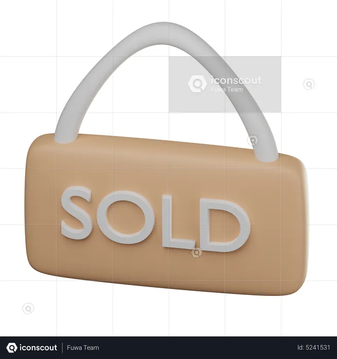 Sold Board  3D Icon