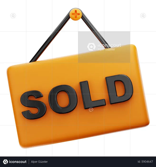 Sold Board  3D Icon