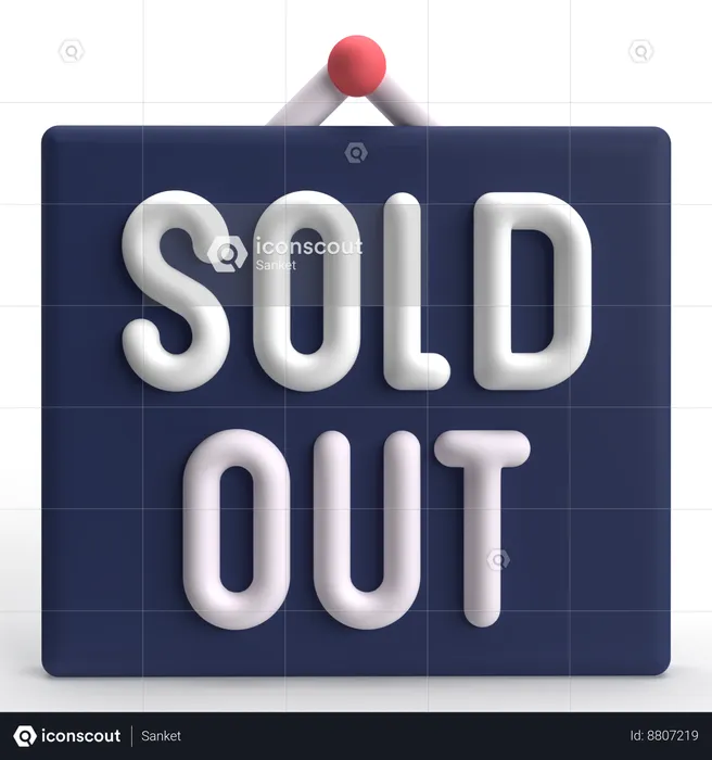 Sold Out  3D Icon