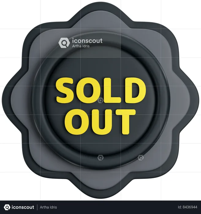 Sold Out  3D Icon