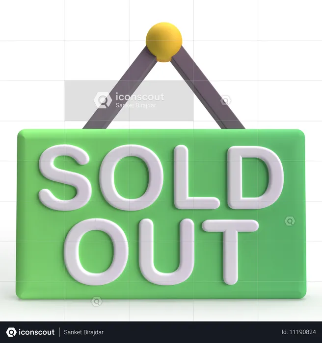 Sold Out  3D Icon