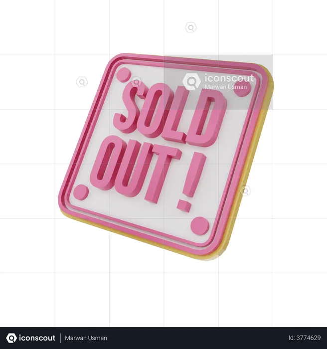 Sold Out  3D Illustration