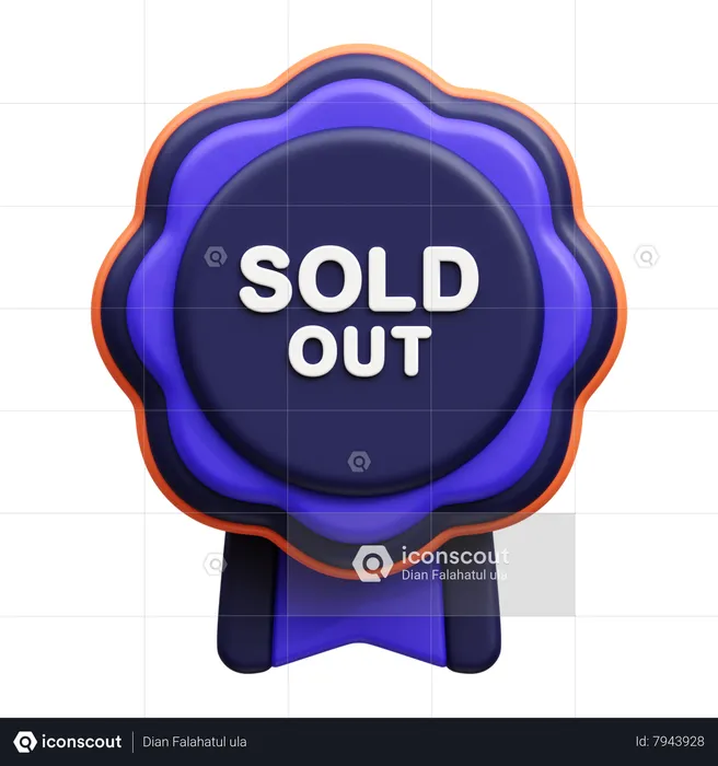 Best Seller Badge 3D Icon download in PNG, OBJ or Blend format