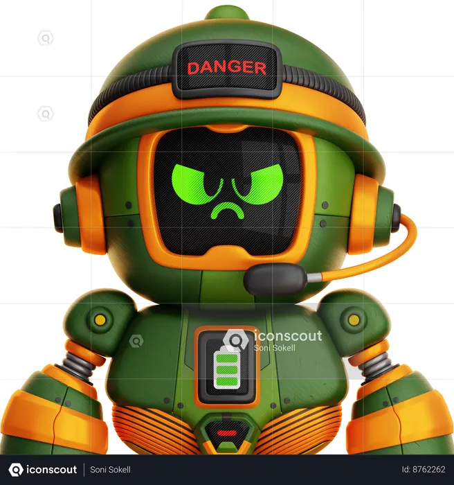 Robô soldado  3D Icon