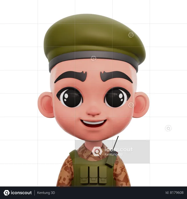 Soldat  3D Icon